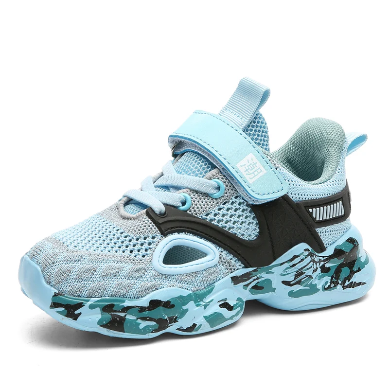 

Кроссовки Детские сетчатые для бега, легкая дышащая спортивная обувь, с вырезами, повседневная Нескользящая удобная обувь для мальчиков