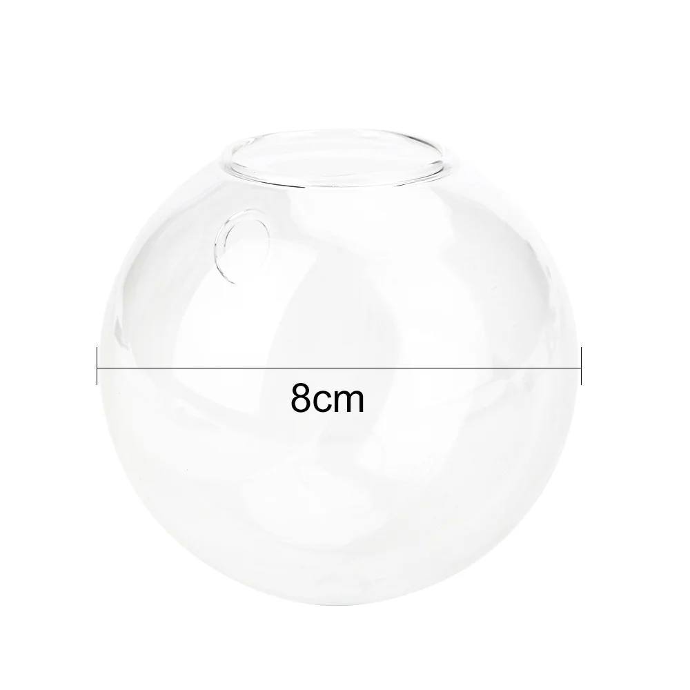1 шт. 7*8 см белая прозрачная стеклянная настенная ваза цветочный горшок шар
