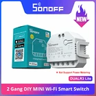 1-5 шт. двухрелейный модуль SONOFF DUAL R3 Lite, сделай сам, миниатюрный умный переключатель, 2-стороннее управление, таймер через eWeLink Alexa Google Smart Home