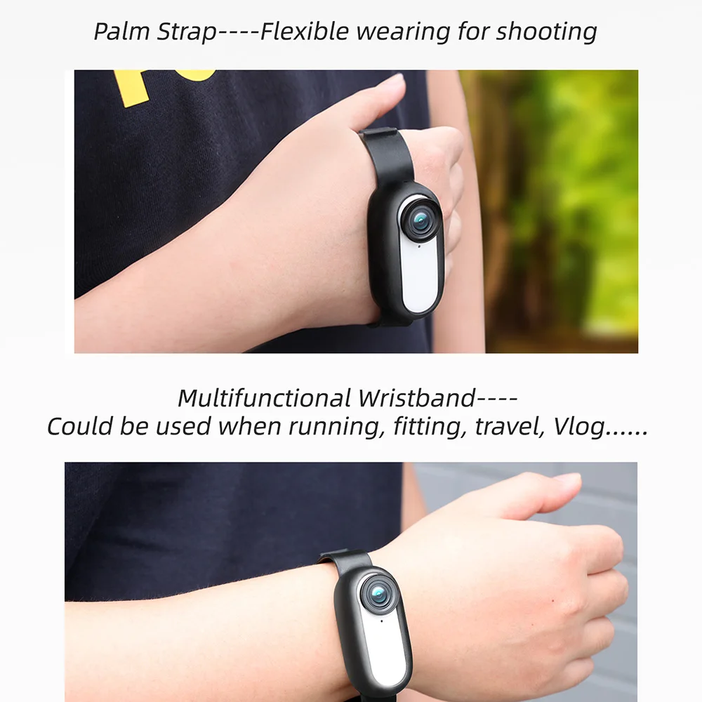 insta360 go2 hand cable strap camera expansion silicone sleeve wristband backpack bike strap for insta360 go2 accessories free global shipping