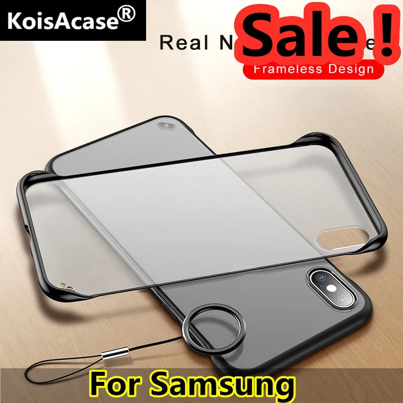 KoisAcase выполненные Прозрачный матовый жесткий чехол для телефона для samsung S8 S9 S10 Plus Note 8, 9, 10, A50 A60 A70 A80 чехол для телефона с кольцевым