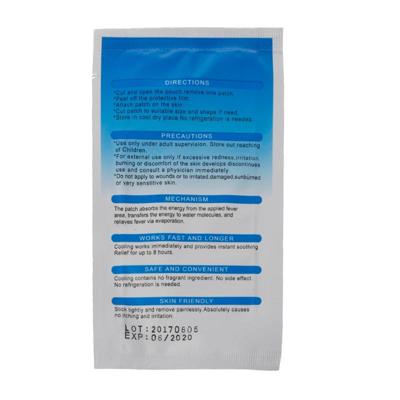 Детский медицинский гидрогелевый пластырь для снятия боли охлаждение Прямая