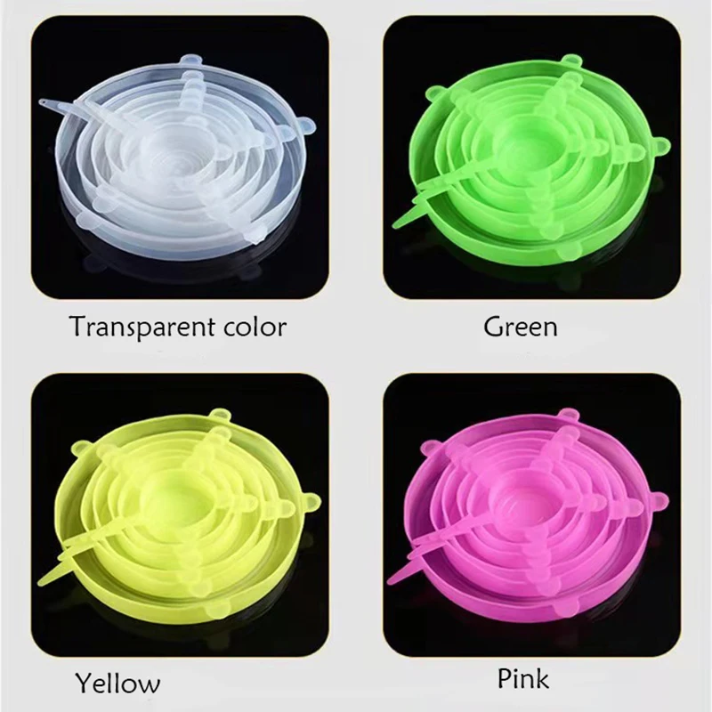 

Silicone Stretch Lids Silicon To Fit Various Sizes Of Bowl Covers Cups Canneds Pot Pans In Dishwasher Microwave And Freezer