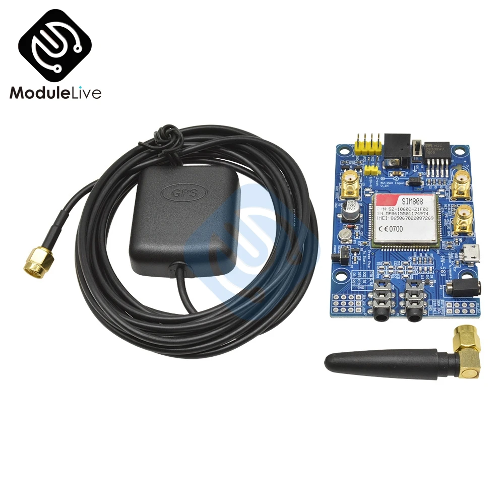 Модуль SIM808 GSM GPRS GPS макетная плата SMA с антенной для Arduino | Инструменты