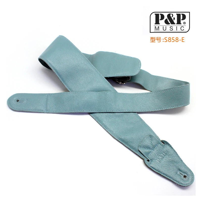 Ремешок для гитары из натуральной кожи широкий ремешок электрогитары однотонный