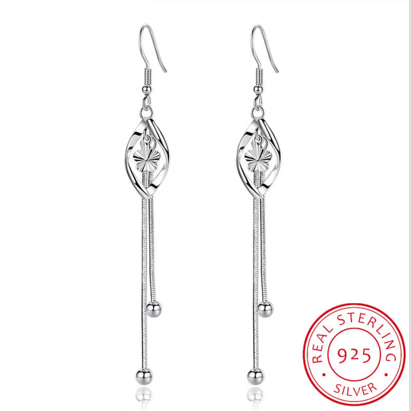 Женские серьги-кисточки с цветком сливы и жемчугом витые серьги кисточками