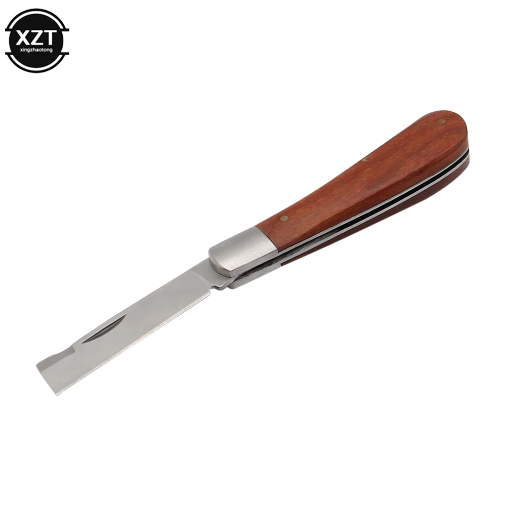 Грибной нож из нержавеющей стали ручка розового дерева серп карманный складной