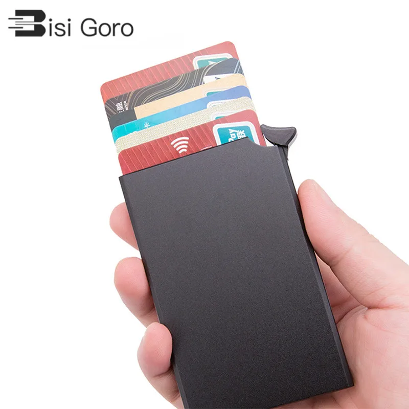 BISI GORO тонкий футляр для удостоверения личности унисекс автоматически твердый