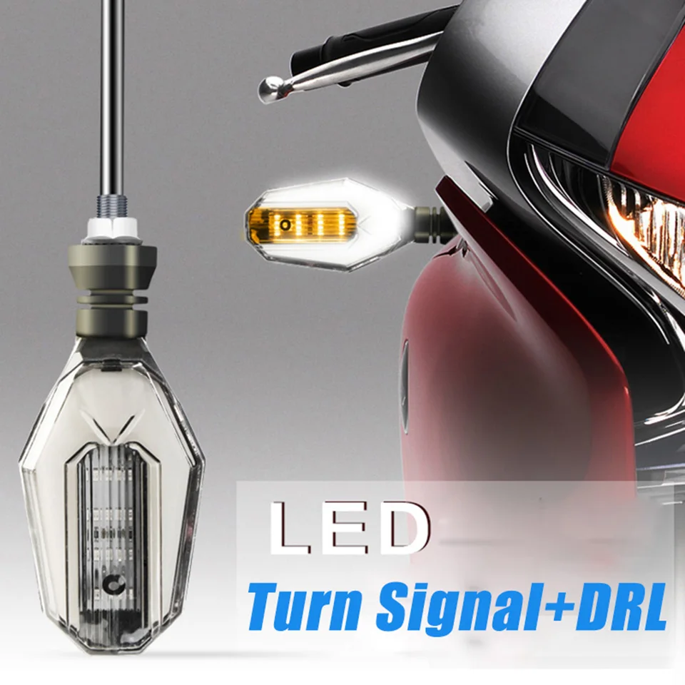 2 шт. двухцветные мотоциклетные указатели поворота светодиодные индикаторы