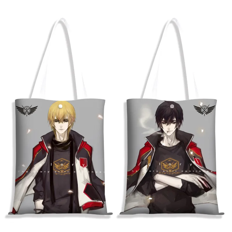 

42cm Cartoon Character Backpack Canvas Material Single Shoulder Bag Cute Cartoon Pattern Messenger Bag Kirigaya Kazuto Arknights