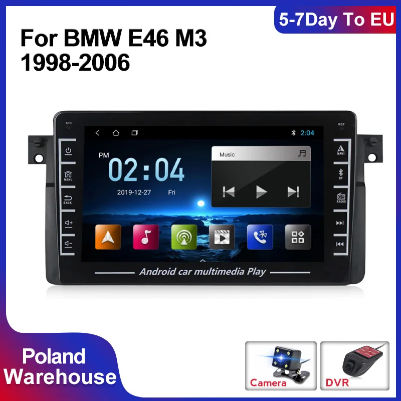 

Poland Warehouse Android Car Radio Stereo Multimedia Player For BMW E46 M3 318/320/325/330/335 GPS Navigation Receiver BT WIF