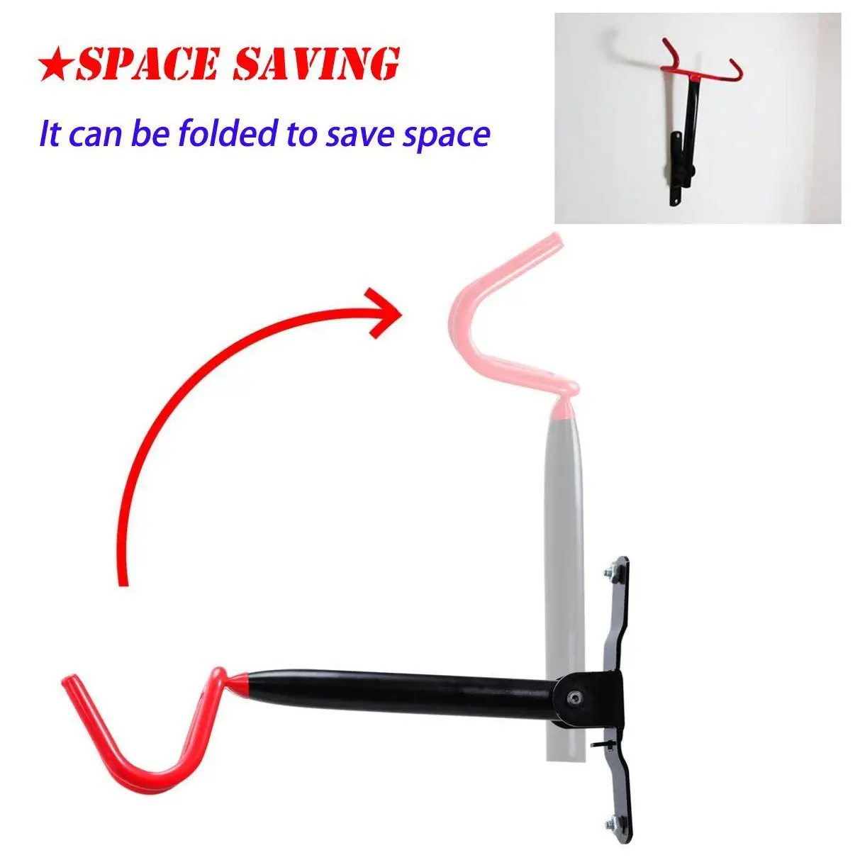 Стойка для хранения велосипеда настенная вешалка крючок твердый стальной