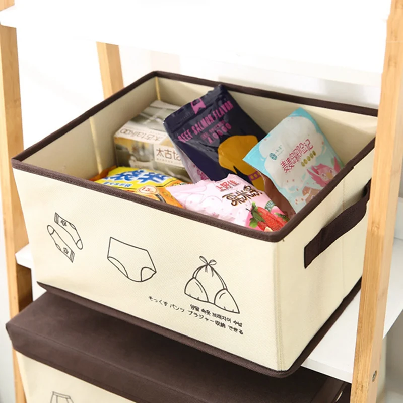 2020 складная коробка для хранения с крышкой из хлопка и льна органайзер одежды