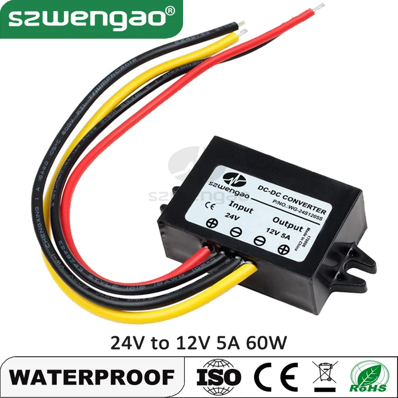 Бесплатная доставка преобразователь постоянного тока 24 в 12 1 5 а 3 понижающий