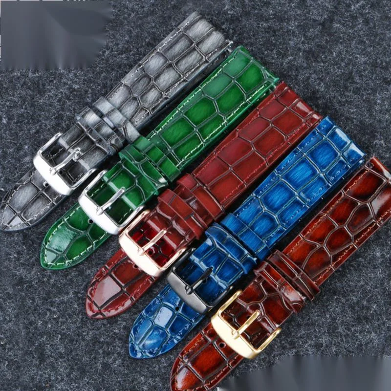 

Водонепроницаемый винтажный Модный кожаный ремешок для Seiko Water Ghost Citizen 20 мм 22 мм, женский браслет с защитой от пота, ремешок для часов