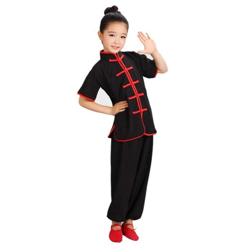 New Wushu Costume Children Chinese Traditional Clothing Kids Martial Arts Uniform Kung Fu Suit Girls Boys Stage Performance Set