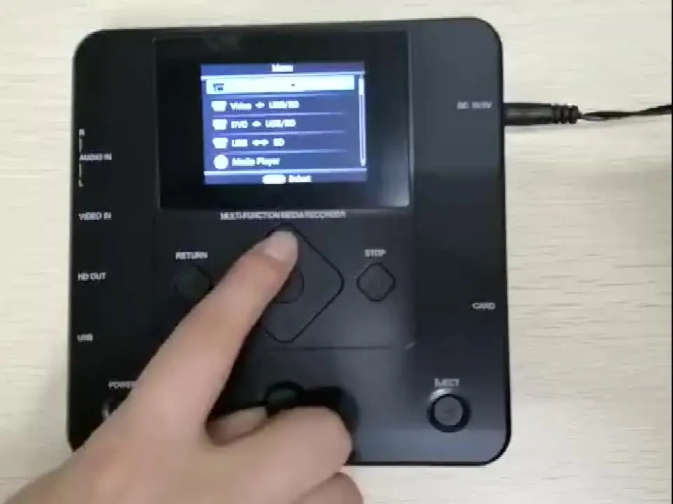 

Plastic 2.8 inch VHS portable dvd player to dvd voice recorder