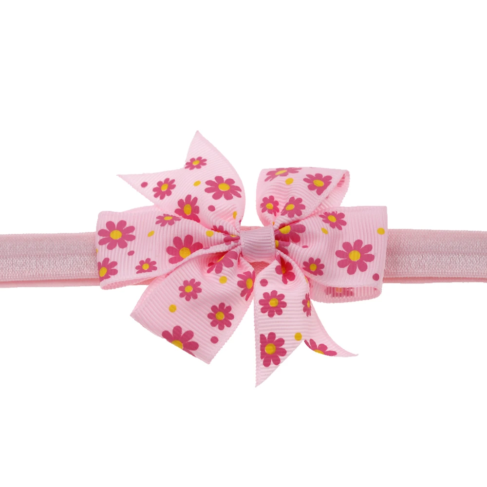 Детская повязка на голову с принтом узла волос бант Цветок Аксессуары для