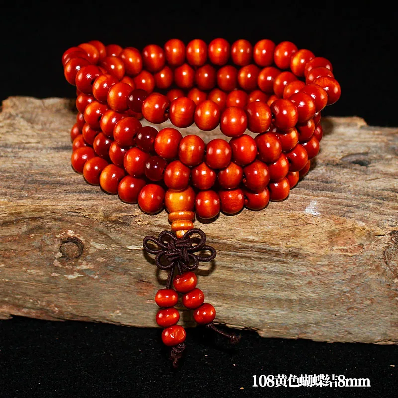 Буддийские Бусы из сандалового дерева 5 цветов 108 бусин 8 мм ювелирные изделия