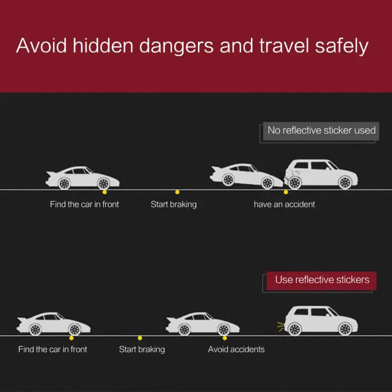 Антибликовые декоративные наклейки 4 * Open со светоотражающими предупреждающими
