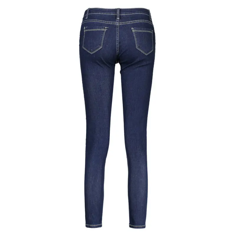 

Hole Ripped Jeans Women Korean High Waist Denim Pencil Pants Hollow Distressed Dark Blue Casual Female Slim Fit Trousers