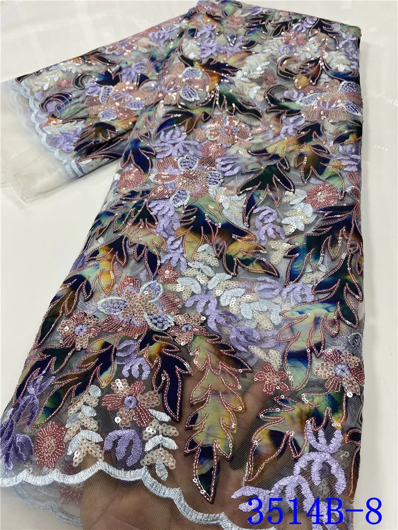 NIAI высокое качество 2018 Последние 3D большие цветы французское кружево Тюль Чистая