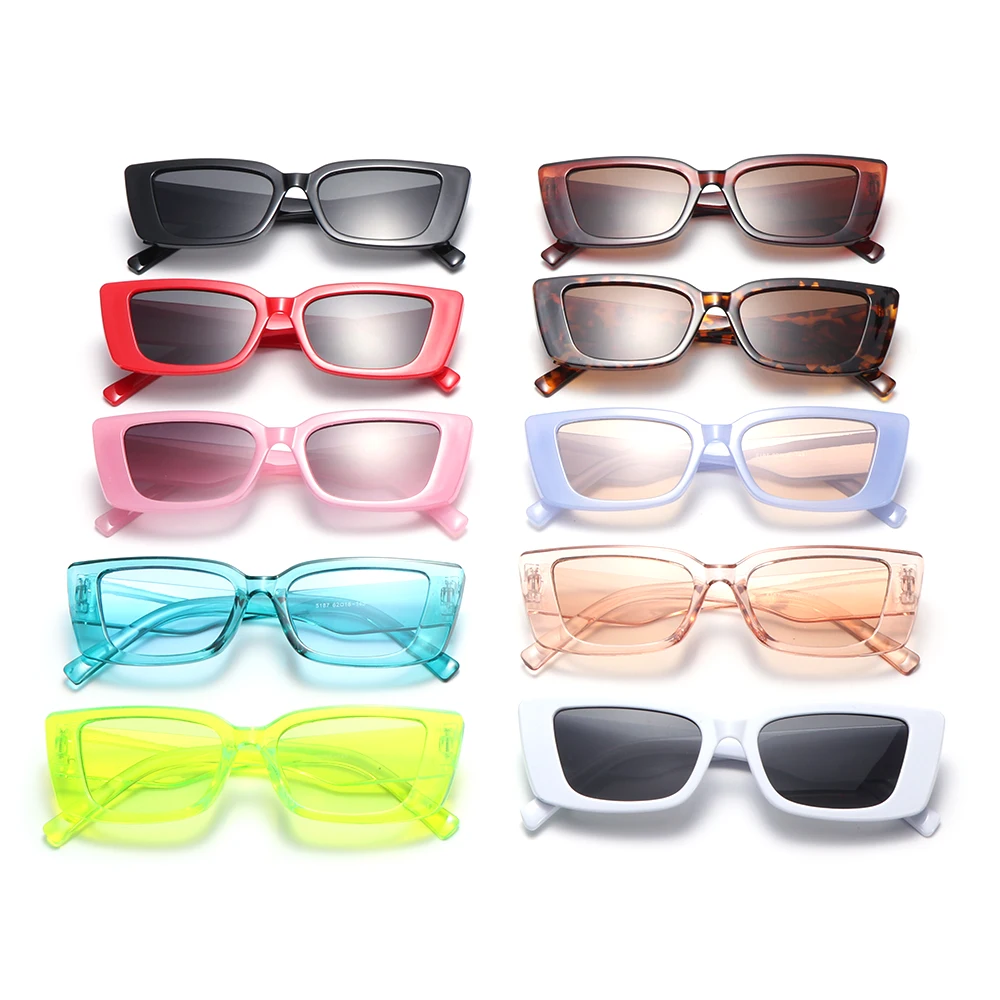 

Small Rectangle Sunglasses Women Vintage Brand Designer Square Sun Glasses Shades Female UV400 Candy Color Driving Glasses