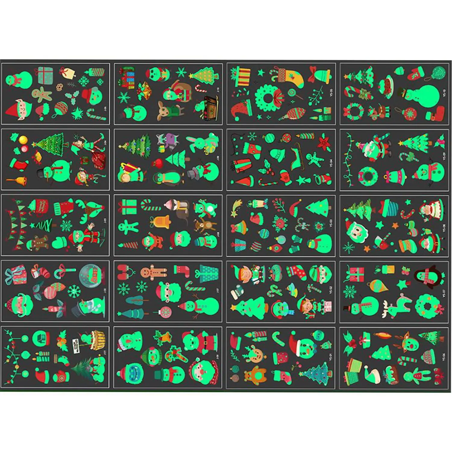 Новогодняя временная детская водонепроницаемая Рождественская тату-наклейка
