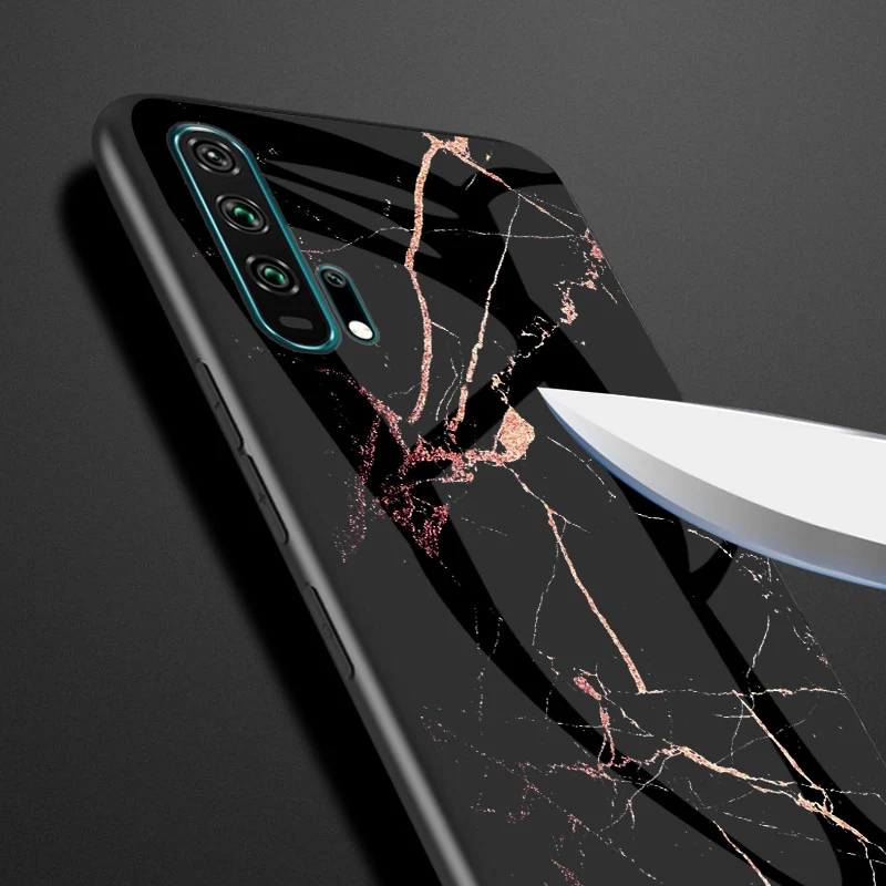 Чехол для телефона huawei Honor 20 чехол с градиентом мрамора закаленное стекло мягкая