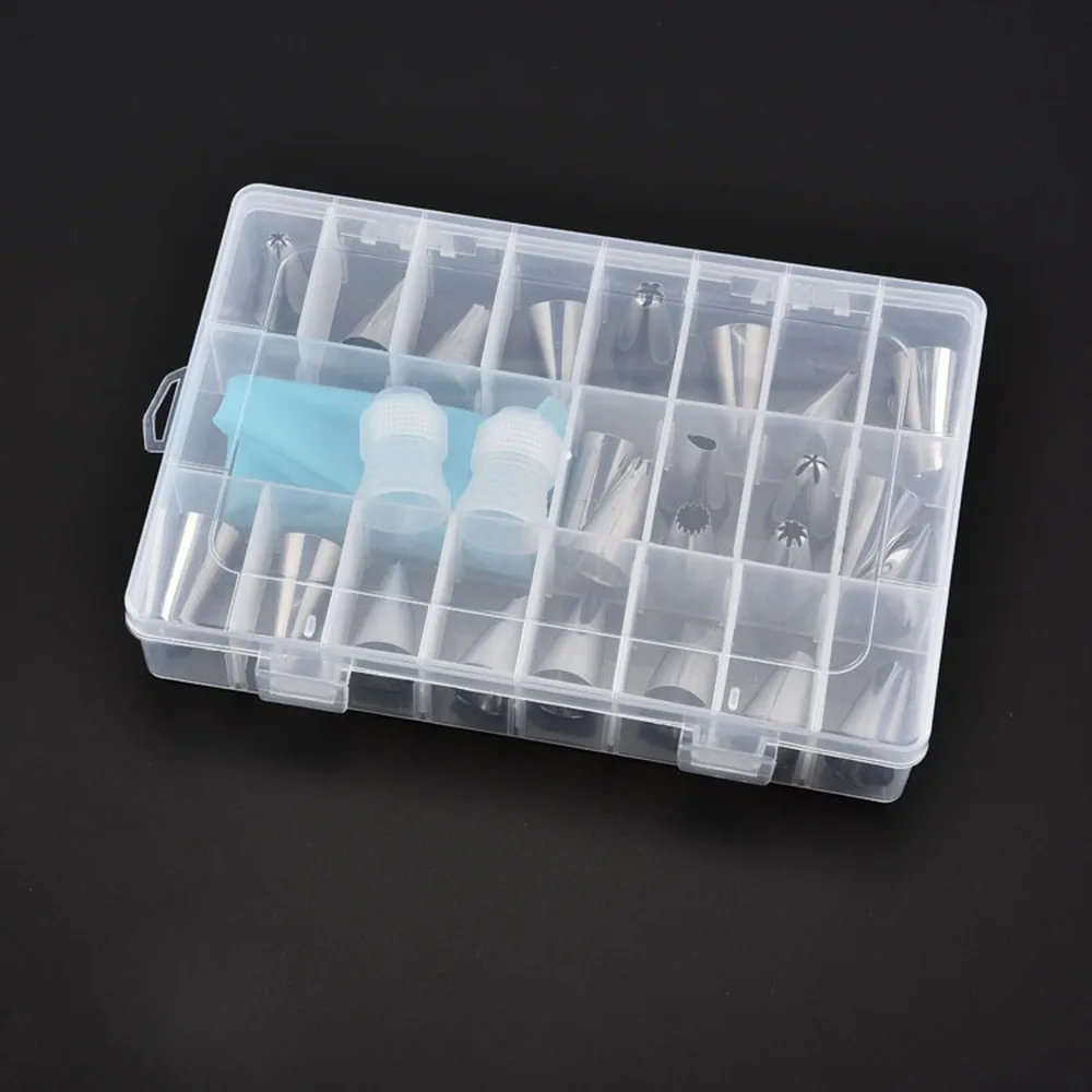 Оптовая продажа 24 головки нержавеющая сталь набор цветочных пастей в коробке