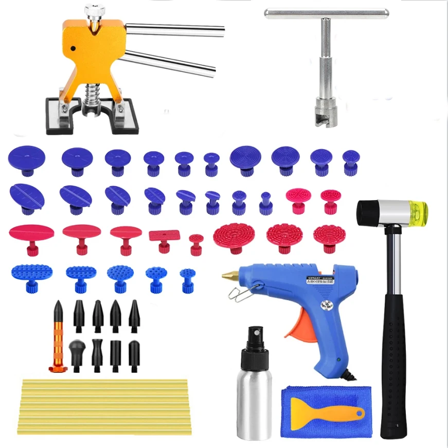 

Car Paintless Dent Puller Kit car body repair auto dent removal remover Tool T-Bar suction cup repair tools for car damage fix