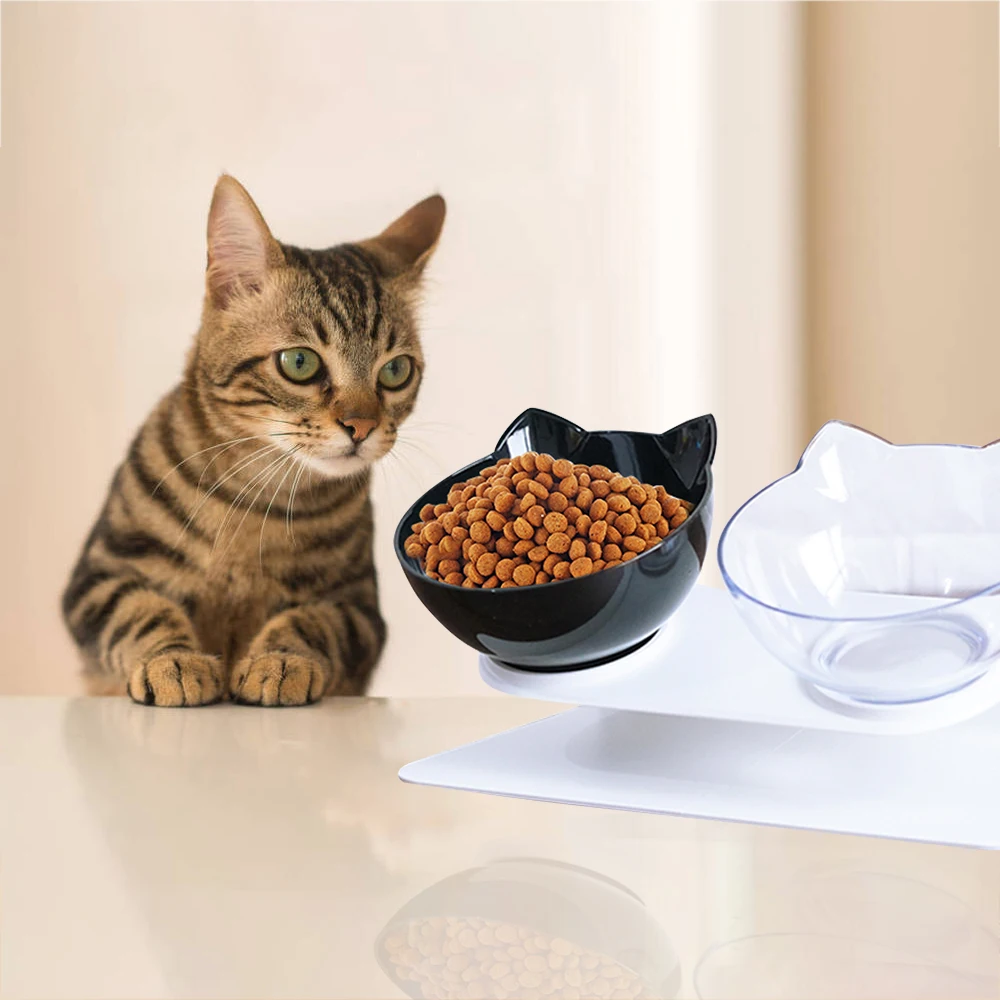Миски для домашних животных и воды кошек двойная миска миски с поднятой