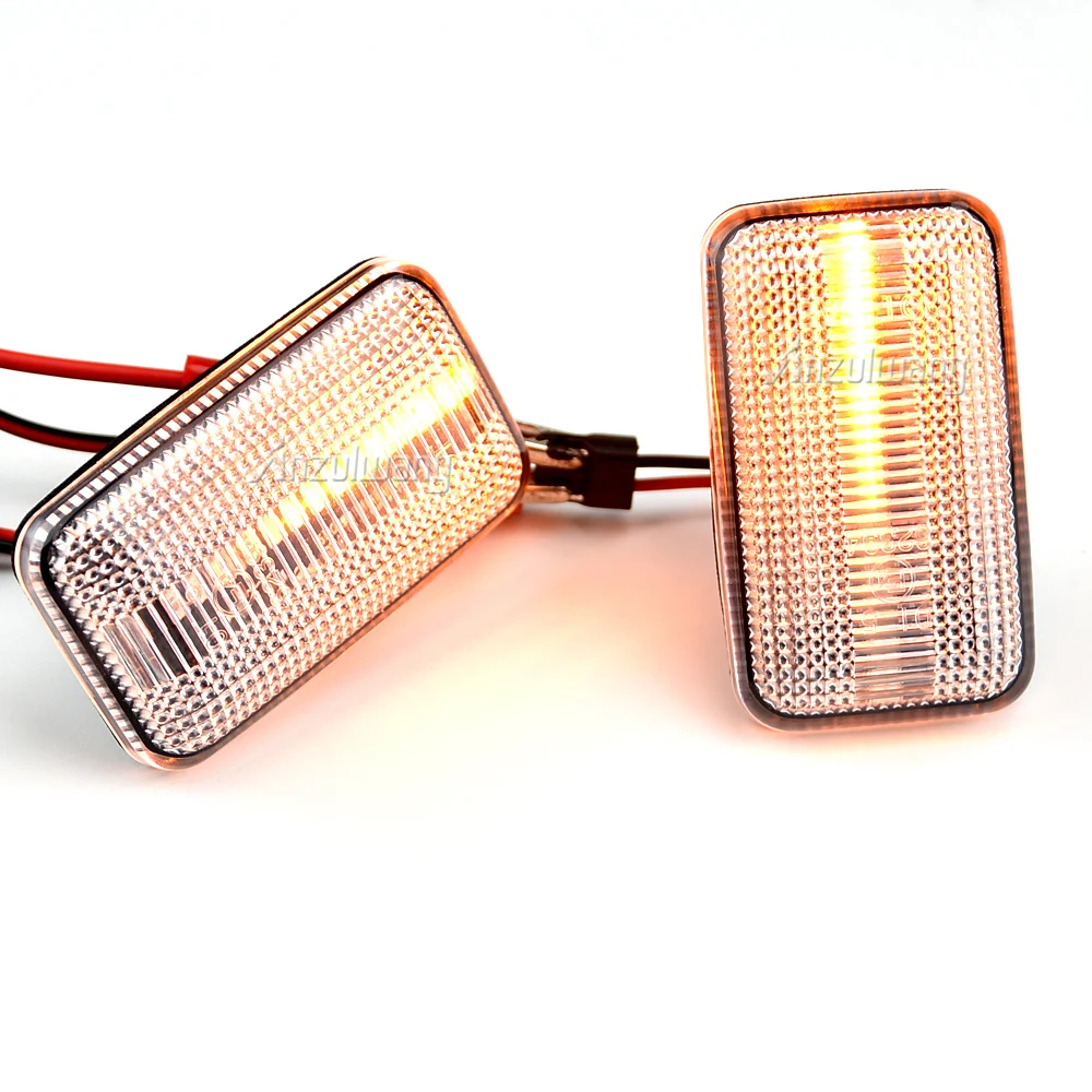 2X прозрачные линзы светодиодные боковые указатели поворота для Porsche 911 Carrera 924/924S