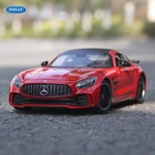 Модель автомобиля WELLY 1:24 Mercedes-Benz AMG GT R из сплава металла, литая под давлением, Inital, игрушечный автомобиль для мальчиков, коллекционные игрушечные инструменты, подарок