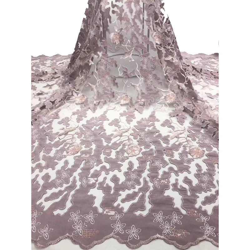 

Elegant Lace Fabric 2020 High Quality Irregular Pattern Embroidery Durable Polyester Lace Light Color Crochet Lace For Holiday