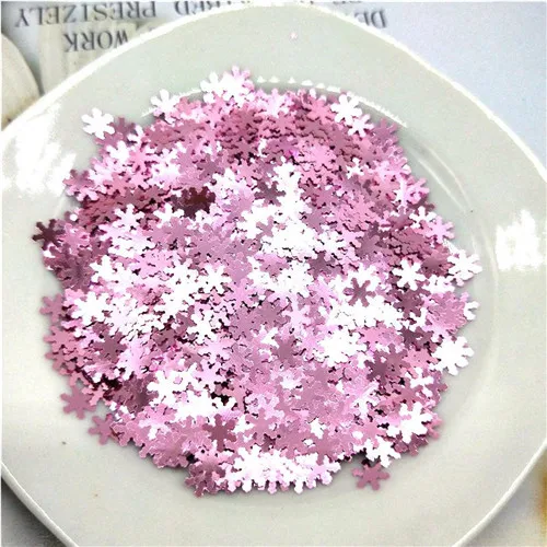 Light pink 10g Ультра-тонкий 5 мм Снежинка блестки сверкающая 3D блестка для ногтей Paillette Eo-Friendly PET свободные блестки для украшения ногтей 10 г - Цвет: Light pink 10g