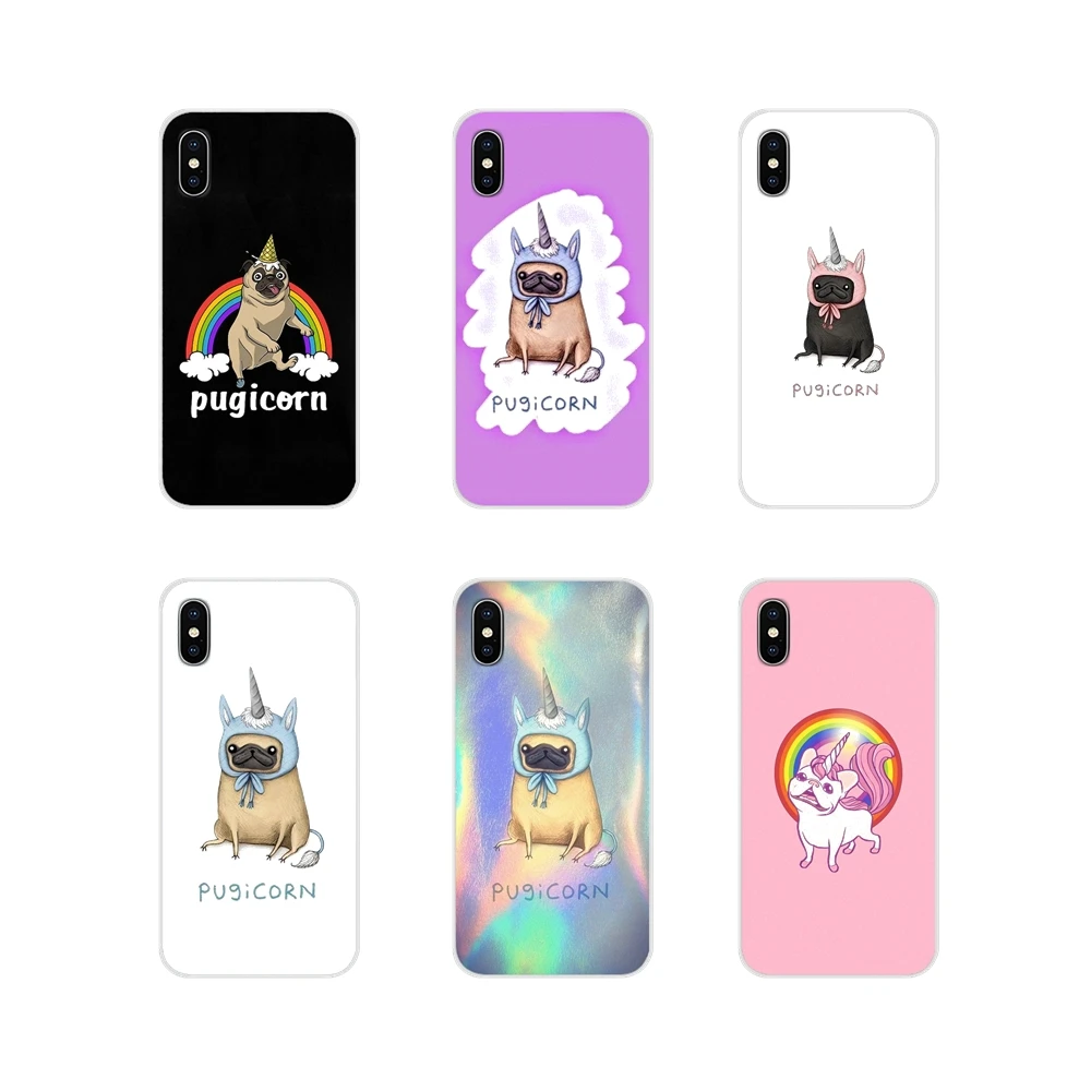 Чехлы для телефонов Xiaomi Mi4 Mi5 Mi5S Mi6 Mi A1 A2 A3 5X 6X 8 CC 9 T Lite SE Pro pugicorn pug dog Unicorn|Бамперы| |