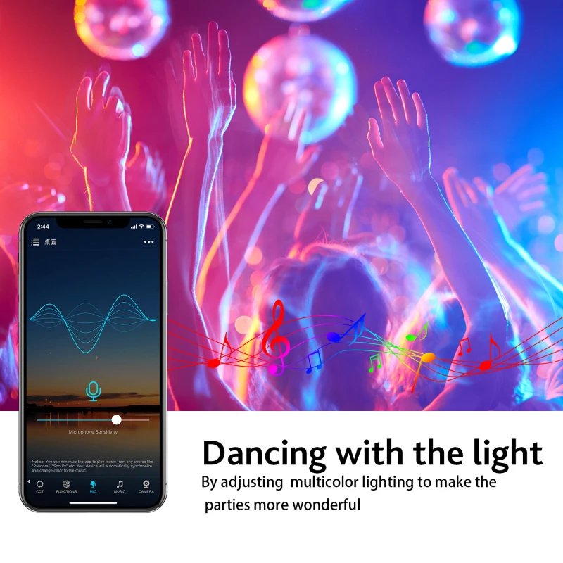 

10W E27 Smart LED RGB Light Bulb Dimmable 2.4G/ Wifi / Bluetooth 3 Mode Control Lamp Automation Work With Google Home Alexa Siri