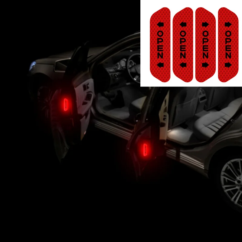 4 шт. светоотражающие наклейки для Peugeot RCZ 206 207 208 301 307 308 406 407 408 508 2008 6008|Наклейки на