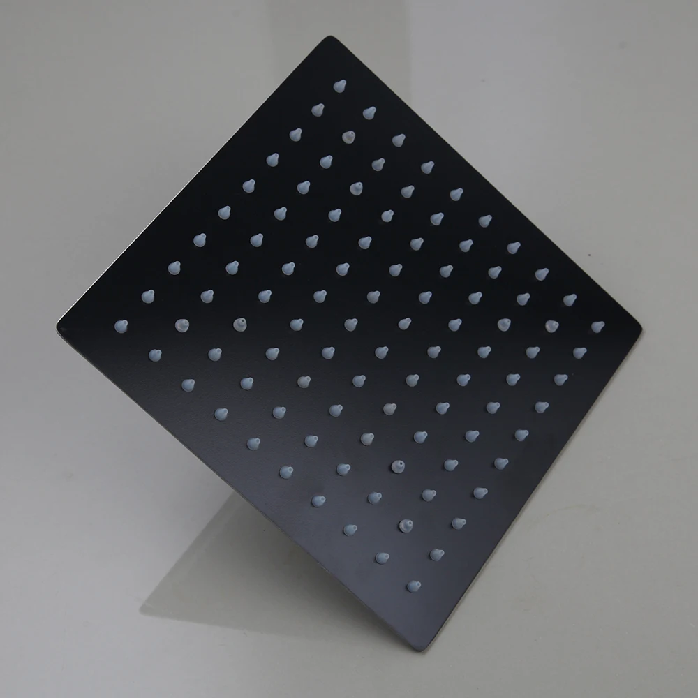 Насадка для душа YANKSMART с LED-светильник кой матовая черная 8/10/12/16 дюймов |