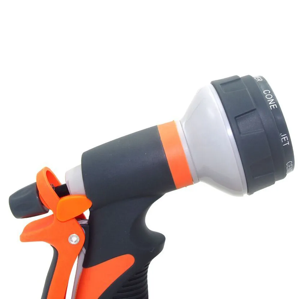 

8patterns Water Nozzle Head Hose Sprayer Garden Spray Auto Car Washing Home Garden Water Guns High Pressure Nozzle Head Pipe