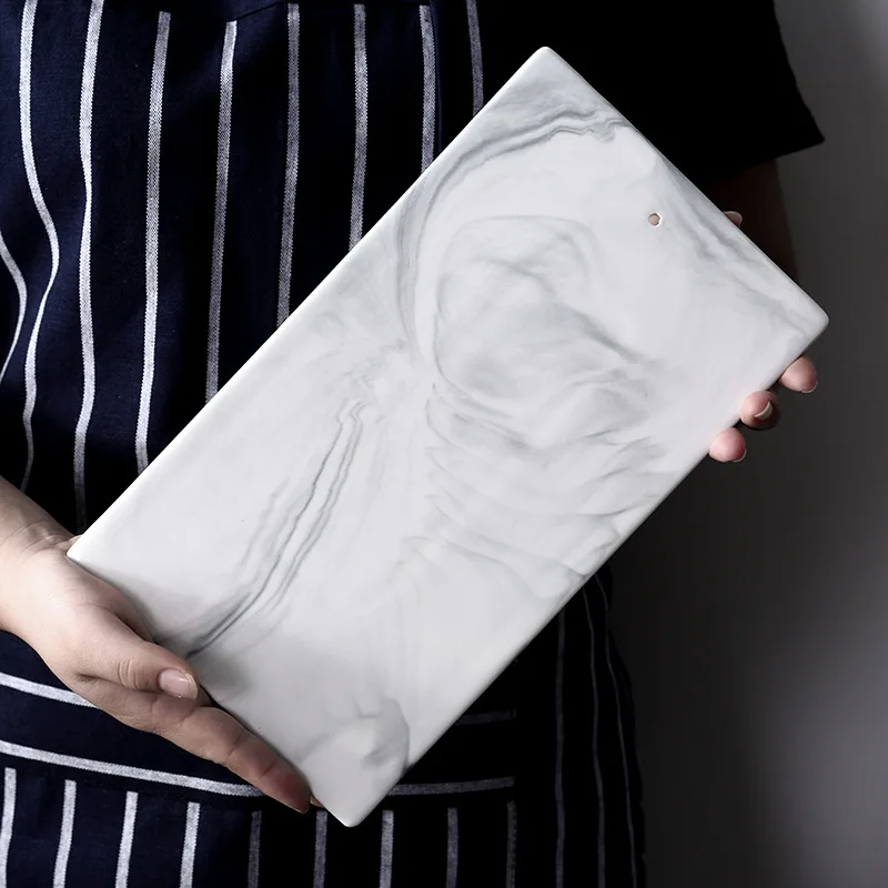 Мраморная текстура Северной Европы керамическая пластина западный ресторан