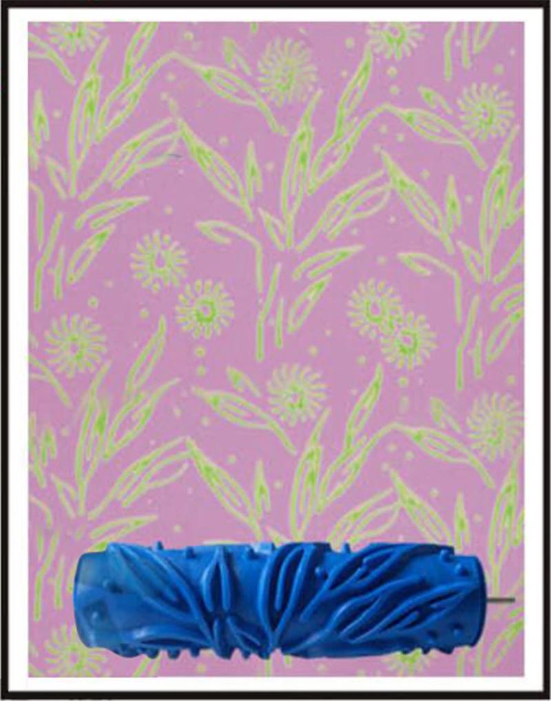 27 шаблонов для украшения стен краска 7 дюймов резиновый ролик щетка головка без