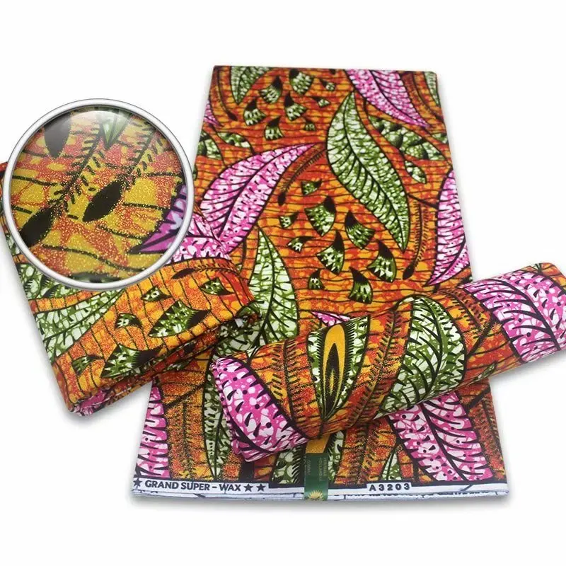 Африканский Воск золотой оригинальный настоящий воск 100% хлопок ткань