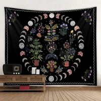 tapestry art deco blanket curtain hanging home bedroom living room decoration bohemian sun moon flower