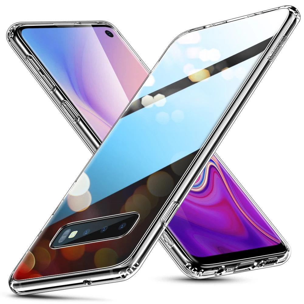 Transparent Чехол ESR из закаленного стекла для samsung Galaxy S10 Note 10 Plus, Роскошный Жесткий чехол для samsung S10 e, чехол-бампер для samsung S10 Plus - Цвет: Transparent