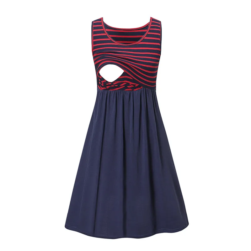 Платья для беременных с коротким рукавом кормящих матерей рюшами по бокам в