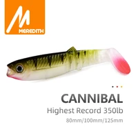 meredith cannibal baits 80mm 100mm 125mm artificial soft fishing lures wobblers fishing soft lures silicone shad worm bass baits