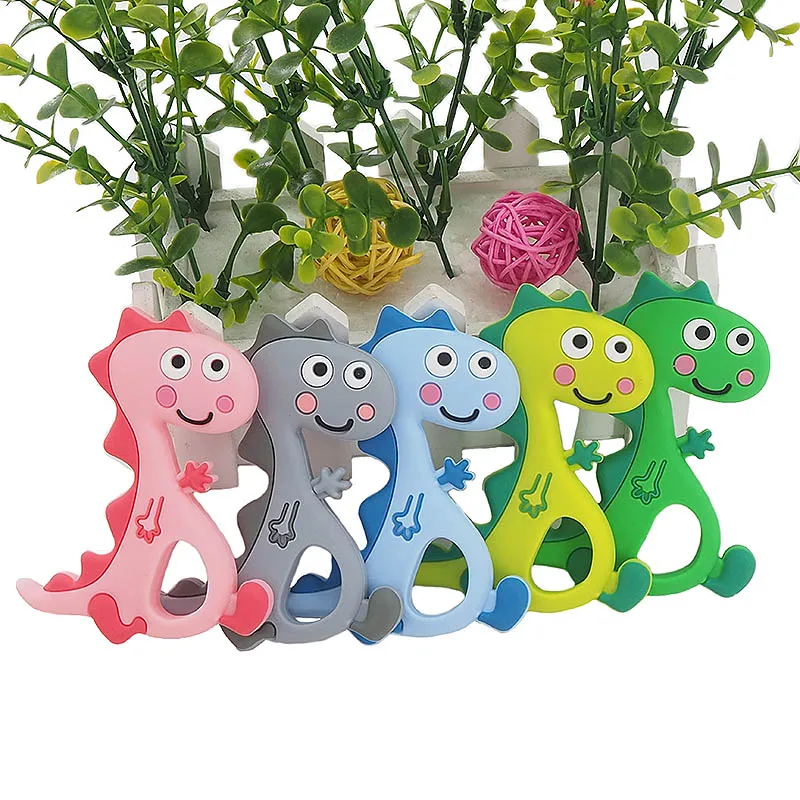 

Chenkai 10PCS Silicone Cute Dragon Shaped Teether DIY Newborn Baby Pacifier Nursing Chewing Mommy Jewelry Grib Crafts Toy Gift