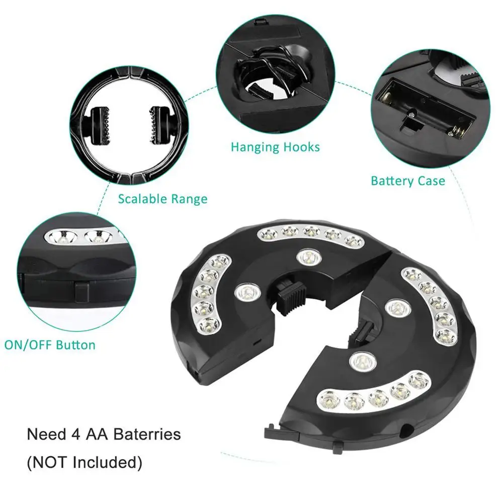 24 светодиодный ные фонарики зонтик портативный уличный фонарь для кемпинга